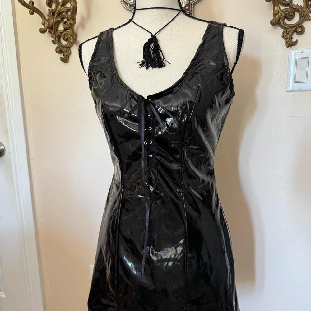 Latex-like dress